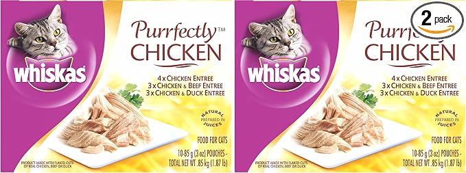 Whiskas Purrfectly Chicken Variety Pack Wet Cat Food 3 Ounces by Whiskas