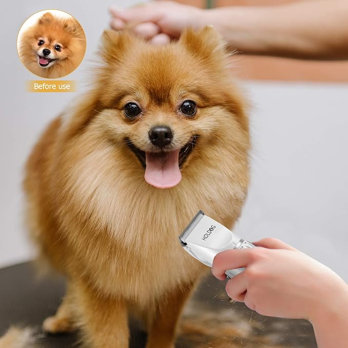 Dog Clippers Professional Heavy Duty Dog Grooming Clipper 3-Speed Low Noise - Image 7