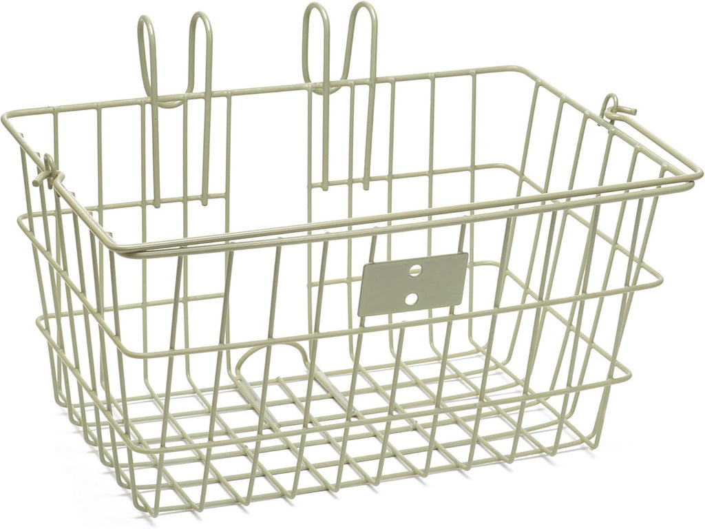 Retrospec Apollo-Lite Lift-Off Bike Basket - Detachable Steel Handlebar Basket with Carrying Handle for Commuting, Shopping & Beach Trips - 14.5in x 9.5in Weather-Resistant Biking Gear