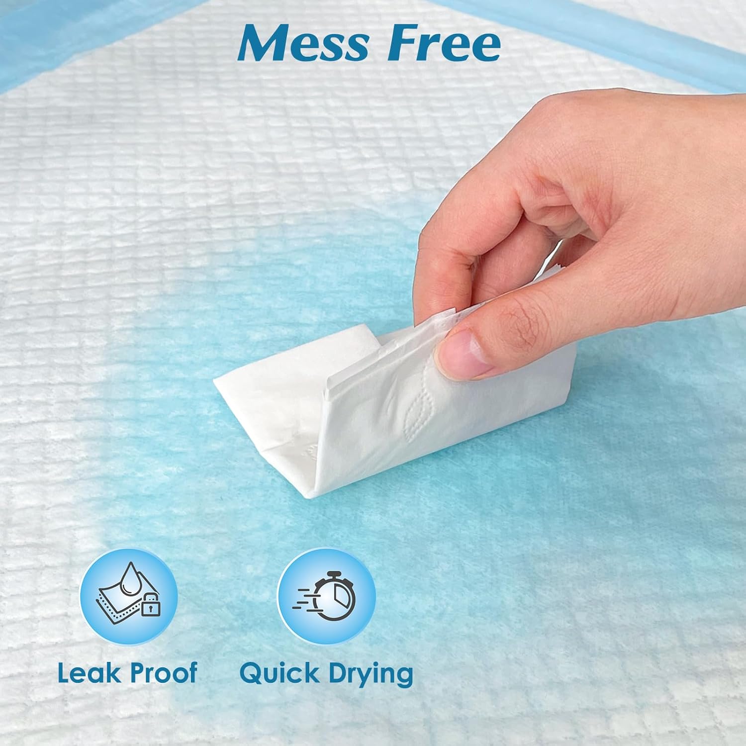 50 Count 36" x 36" Super Absorbency Disposable Underpads - Leakproof Quick Drying Pads for Baby, Puppy & Adults, Bed Pads, Incontinence & Dog Pee