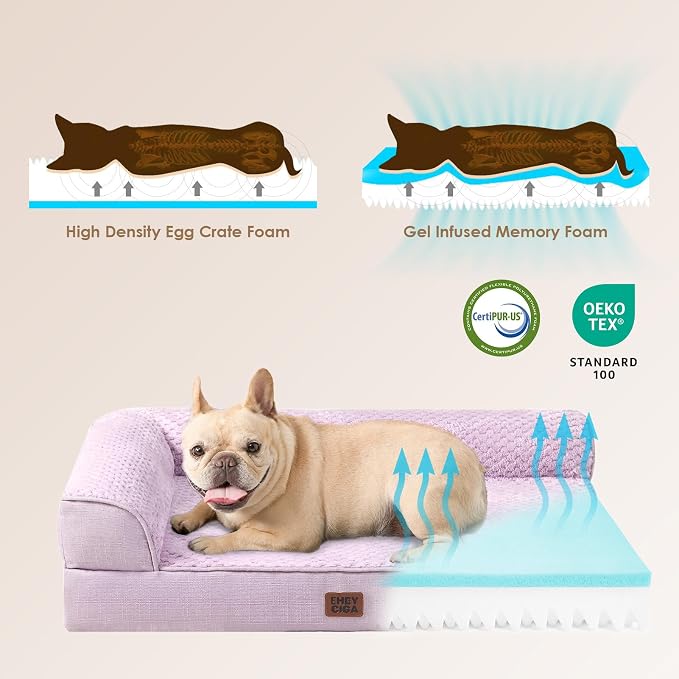 EHEYCIGA XL Dog Bed Memory Foam - Image 4