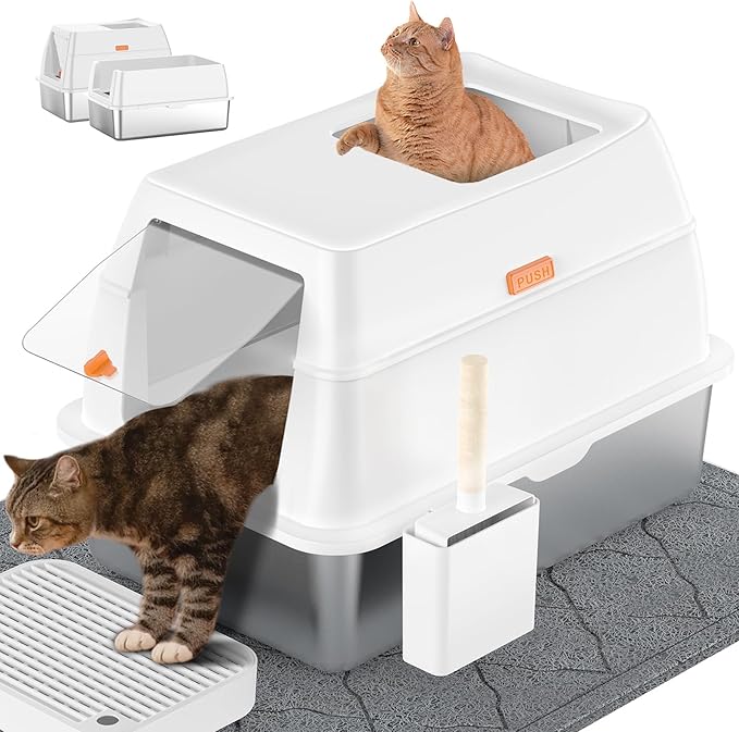 Stainless Steel Litter Box by Lovebegetslove