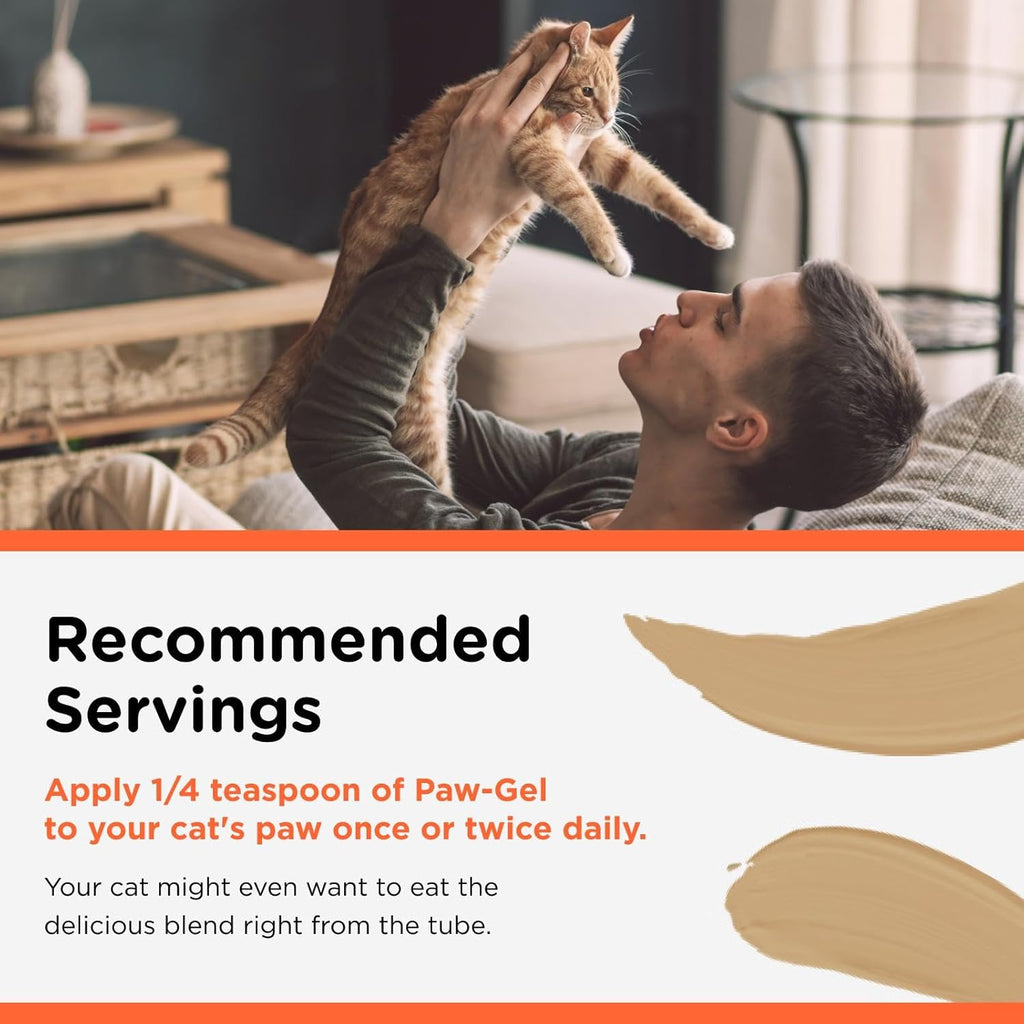Nutri-Vet Hairball Paw Gel, Cat Hairball Remedy, Kitten Supplies, Hair Ball Relief for Cats, Fur Ball Remedy, Soybean & Coconut Oil, Salmon Flavor, 3 oz