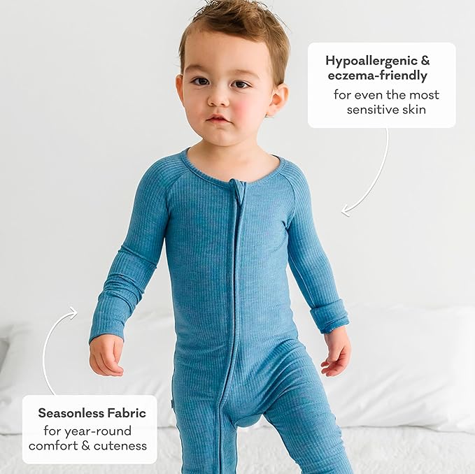 Little Sleepies Pajamas for Baby Boys & Girls, Viscose from Bamboo Baby Pajamas, Preemie & Newborn Sleepers, 2-Way Zipper PJs