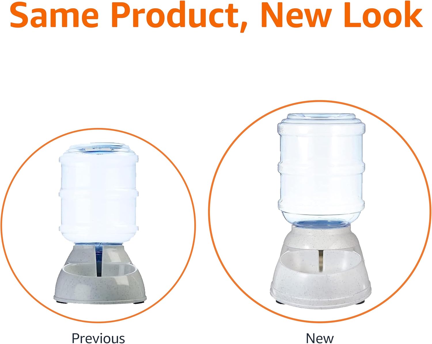 Amazon Basics Gravity Pet Water Dispenser for Cat, Dog, 1 gallon Capacity, Small, Gray