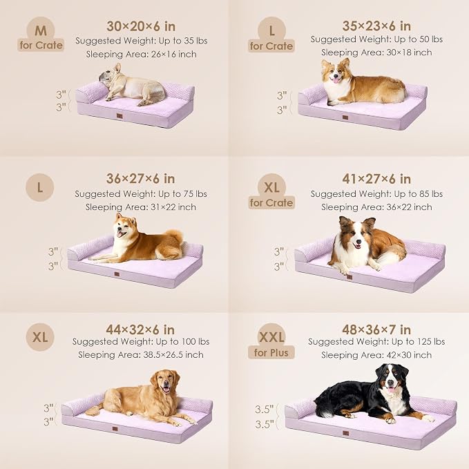 EHEYCIGA XL Dog Bed Memory Foam - Image 2