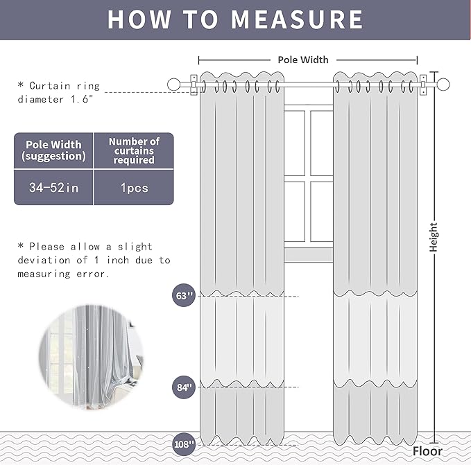 XiDi Star Curtains - Unicorn Kids Room & Bedroom Blackout Curtains, 63x52in, 2 Panel Sets, Grey