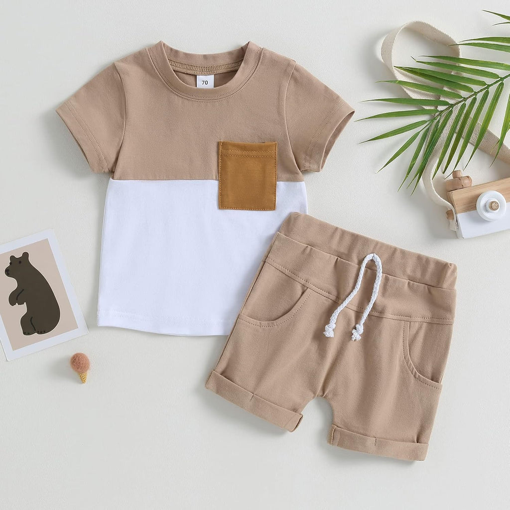 Mubineo Infant Toddler Baby Boy Summer T Shirt Shorts Outfits Short Sleeve Tee Tops Clothes Set