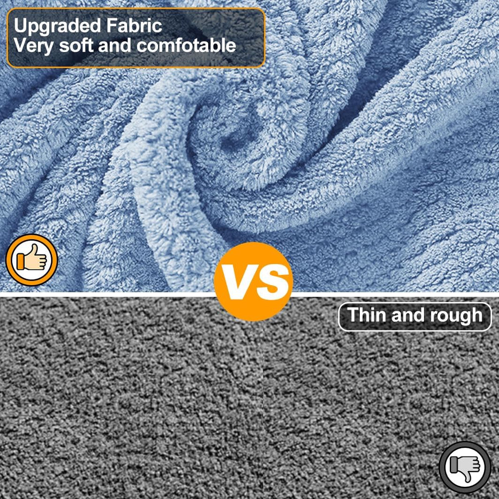 Medium to Large Size Dog Bathrobe, Quick Drying Super Absorbent Used for After Bathing, Warm Dog Towels, Adjustable Hoodies and Belts for Pet Dogs Bath Clothes Products(Blue Jacquard, 2XL)