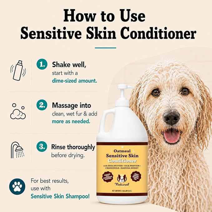 Natural Dog Company Sensitive Skin Dog Conditioner – Oatmeal Moisturizing - Image 6