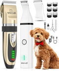 oneisall Dog Clippers and Paw Trimmer Kit 2 in 1 Low Noise Cordless Dog Clippers by oneisall