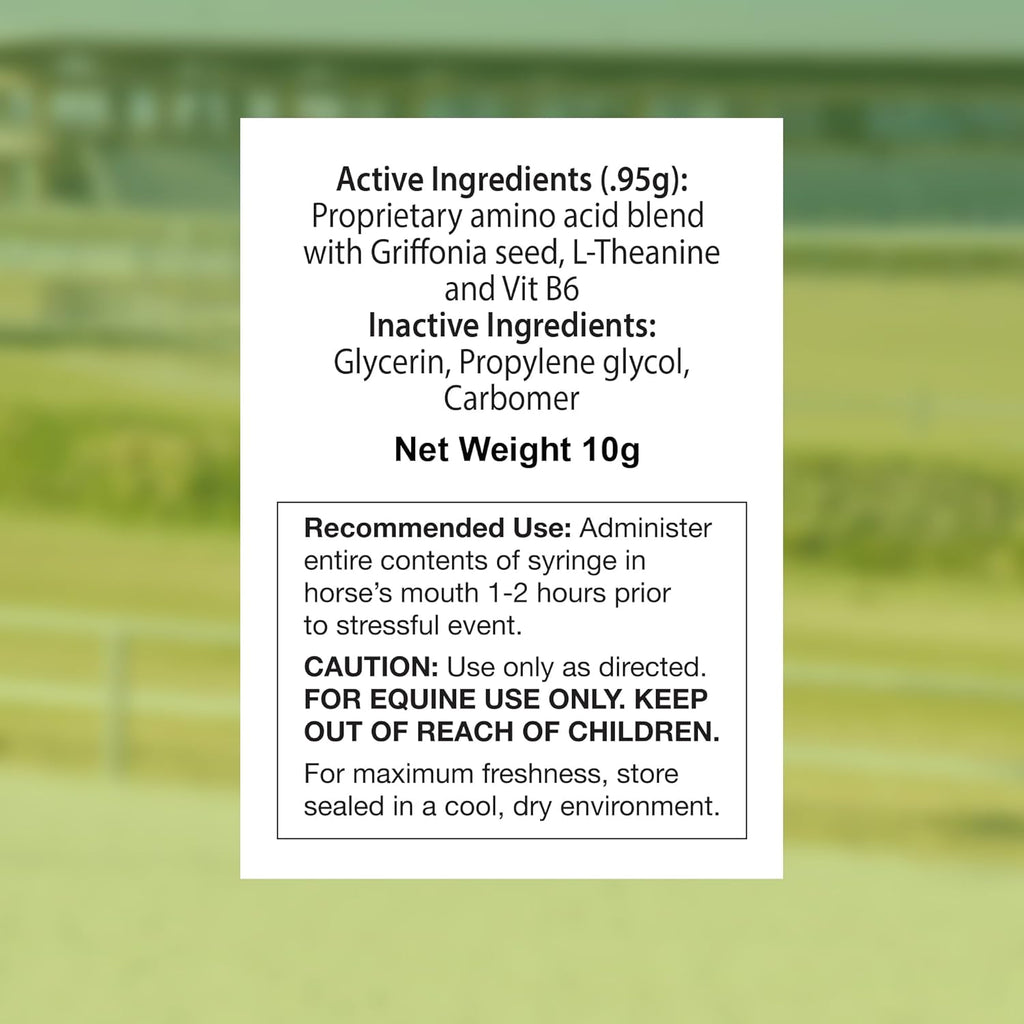 SynChill AF Calming Gel for Nervous Horses - Single Serving - Advanced Formula with L-Theanine, Increased Potency, 100% Natural Supplement, Disposition & Confidence Support for Horses - 12 Pack