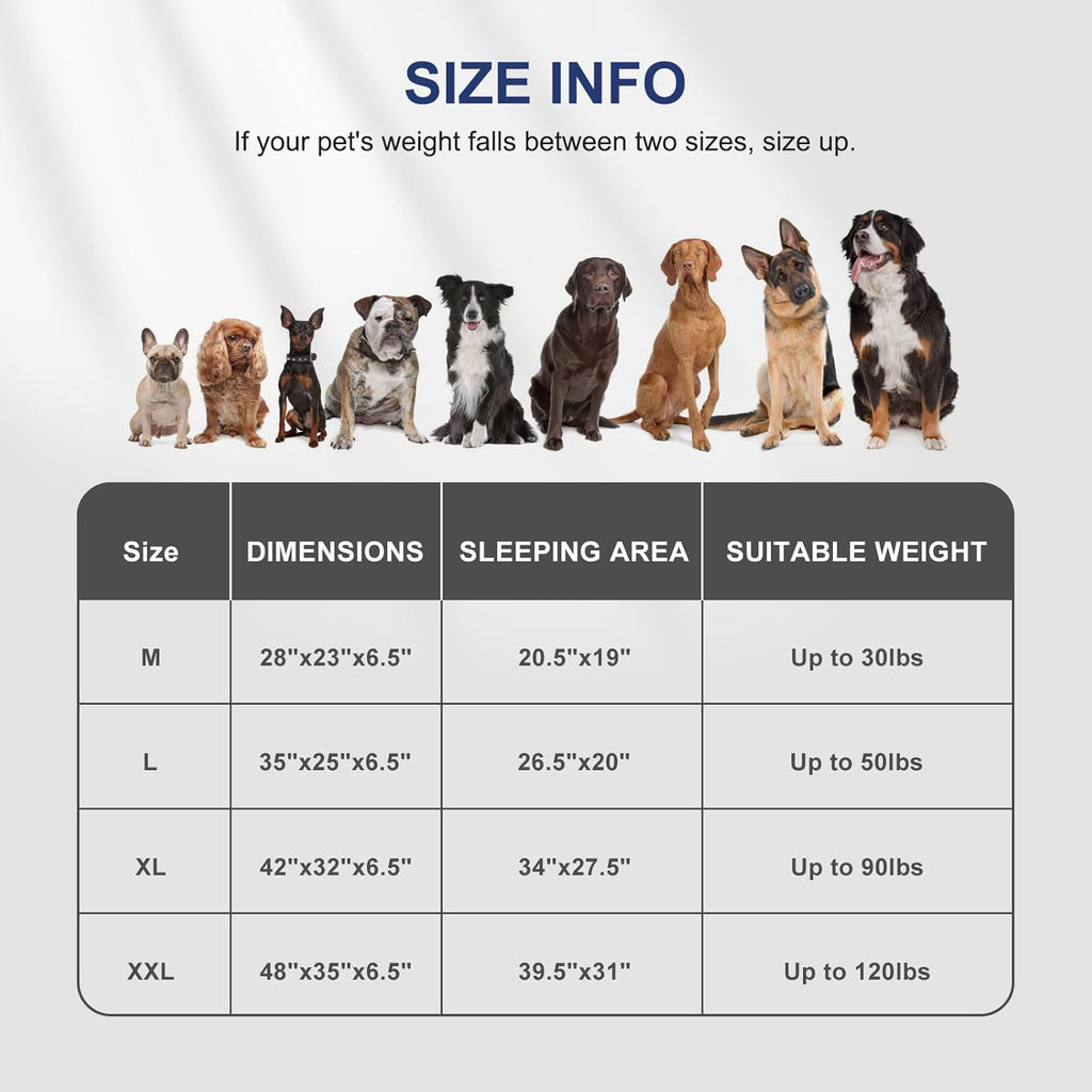 FURTIME Orthopedic Dog Bed for Extra Large Dogs - XL Plus Washable Dog Sofa Beds, Supportive Foam Pet Couch Bed with Removable Washable Cover, Waterproof Lining and Nonskid Bottom, Navy Blue