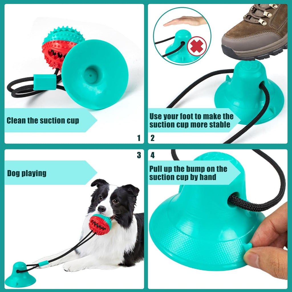 Dog Toys Dog Chew Toys for Aggressive chewers, Puppy Dog Training Treats Teething Rope Toys for Boredom Dog Puzzle Treat Food Dispensing Ball Toys for Puppies Teething (Blue)