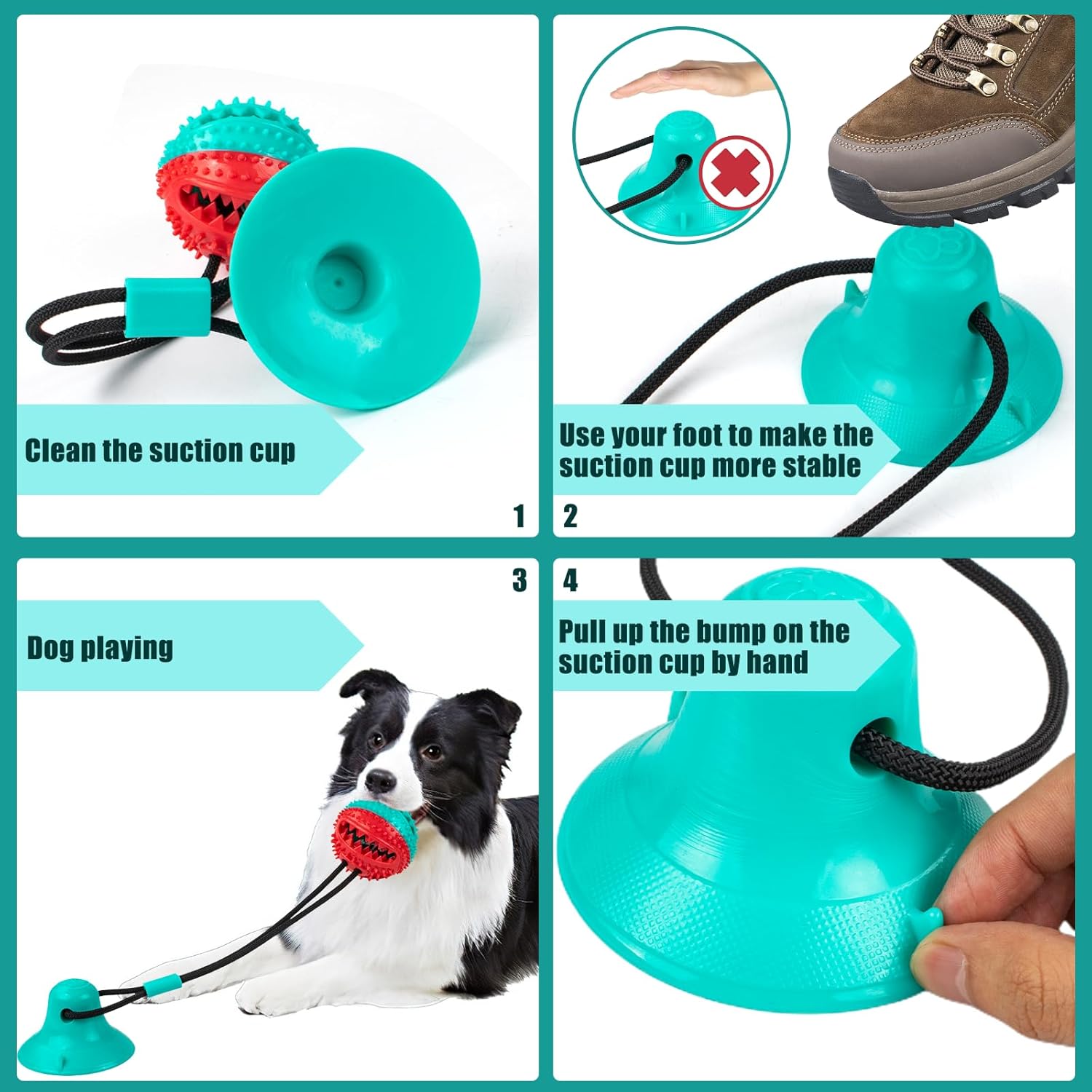 Dog Toys Dog Chew Toys for Aggressive chewers, Puppy Dog Training Treats Teething Rope Toys for Boredom Dog Puzzle Treat Food Dispensing Ball Toys for Puppies Teething (Blue)