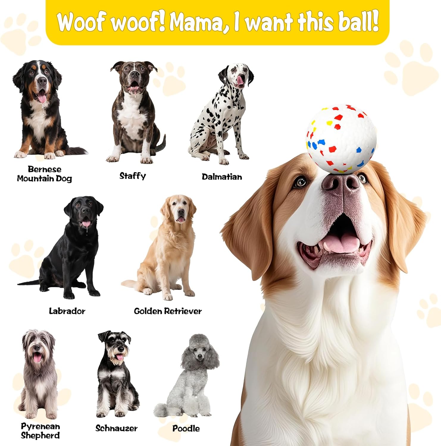 Dog Ball, 2.5 inch Dog Toy for Aggressive Chewers,ETPU Material Durable Ball for Launcher,Indestructible Bouncy Floating Balls for Dogs
