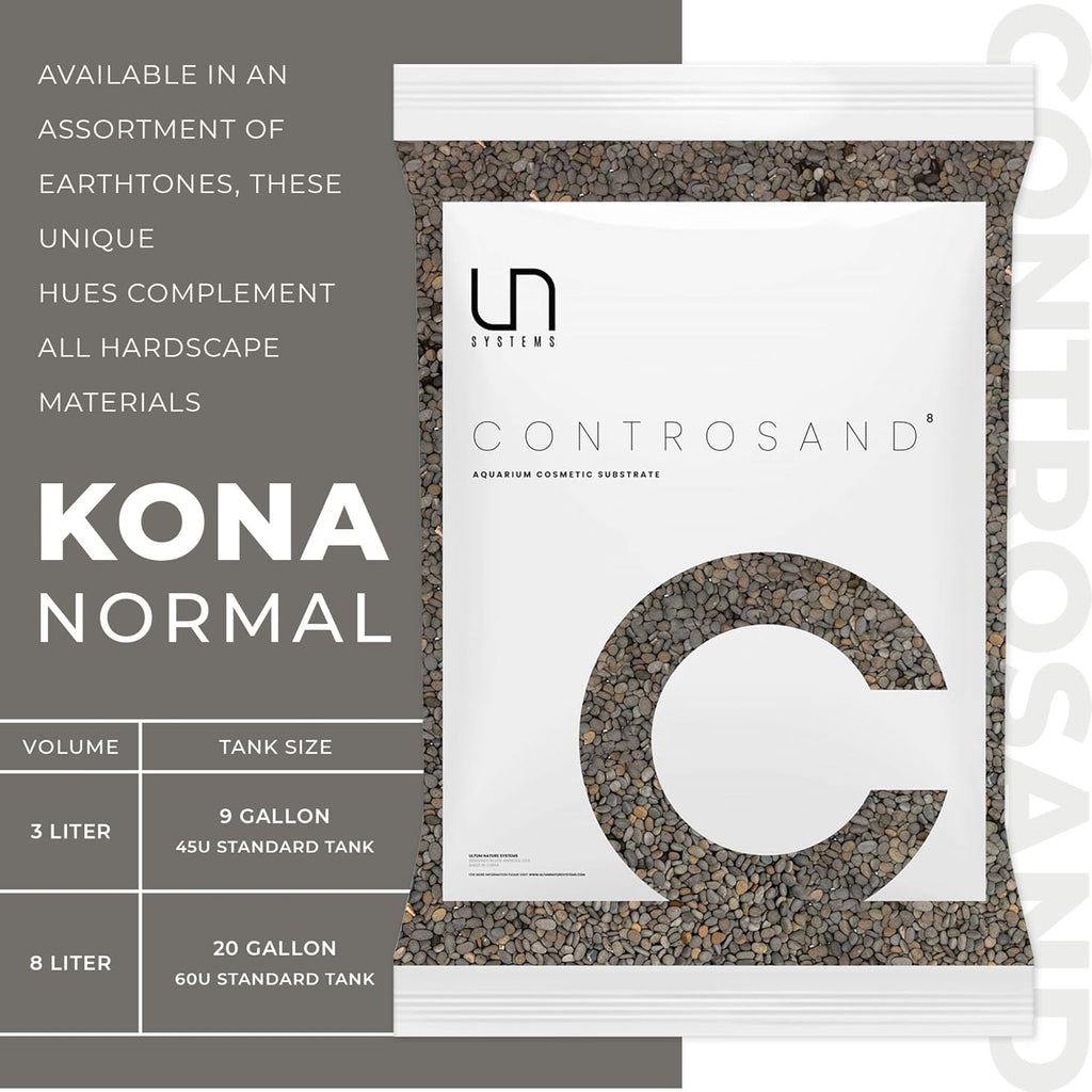Ultum Nature Systems Controsand Kona Aquarium Sand - Freshwater Tank Substrate for Live Shrimp & Planted Aquariums - Versatile 3L