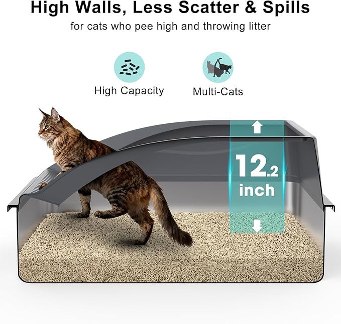 AIPERRO Stainless Steel Litter Box Extra Large - Image 5