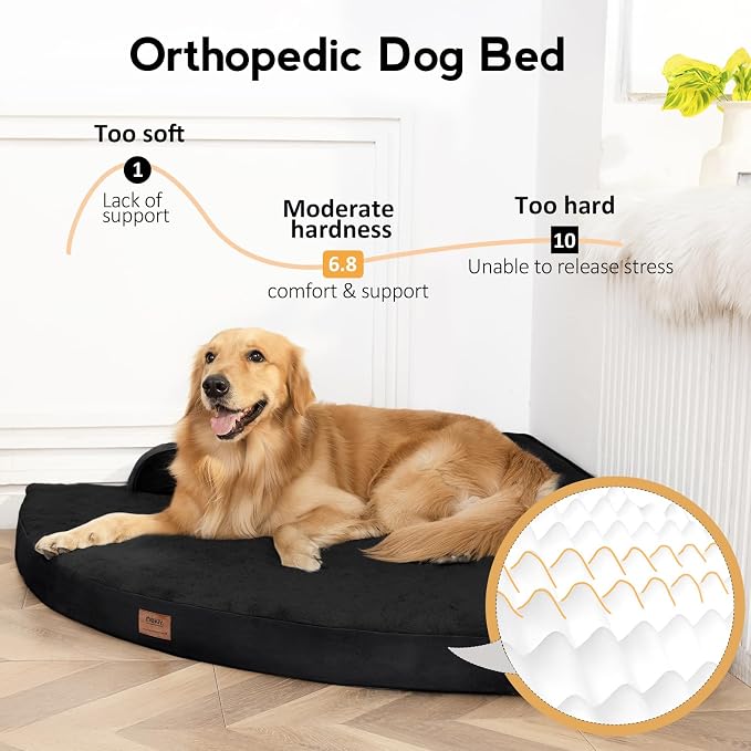 Large Orthopedic Dog Bed with Sides XXXL Dog Beds with Removable Washable Cover - Image 2
