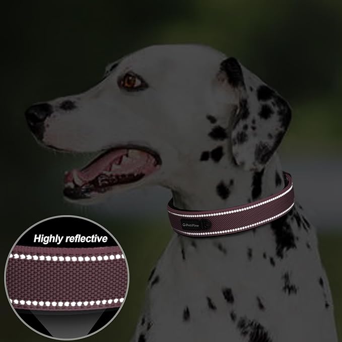 PetiFine Dog Collar for Large Dogs, Neoprene Padded and Adjustable, Reflective - Image 4