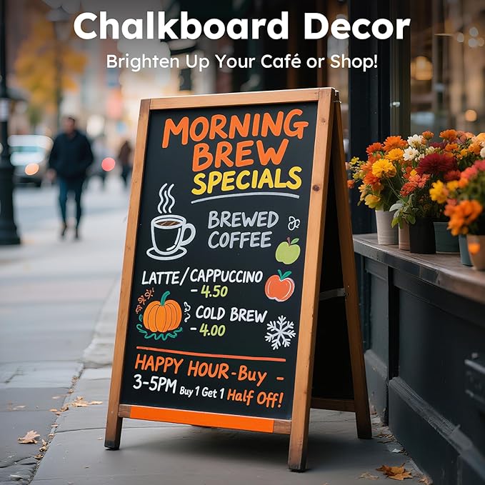 KERIFI Liquid Chalk Markers Fine Tip 1.0 mm, 36 Colors Wet Erase Makers for Calendar Chalkboard, Erasable Chalk Pens for Blackboard, Dry Erase Board, Bistro Menu, Wedding Signs, Glass Window Decor