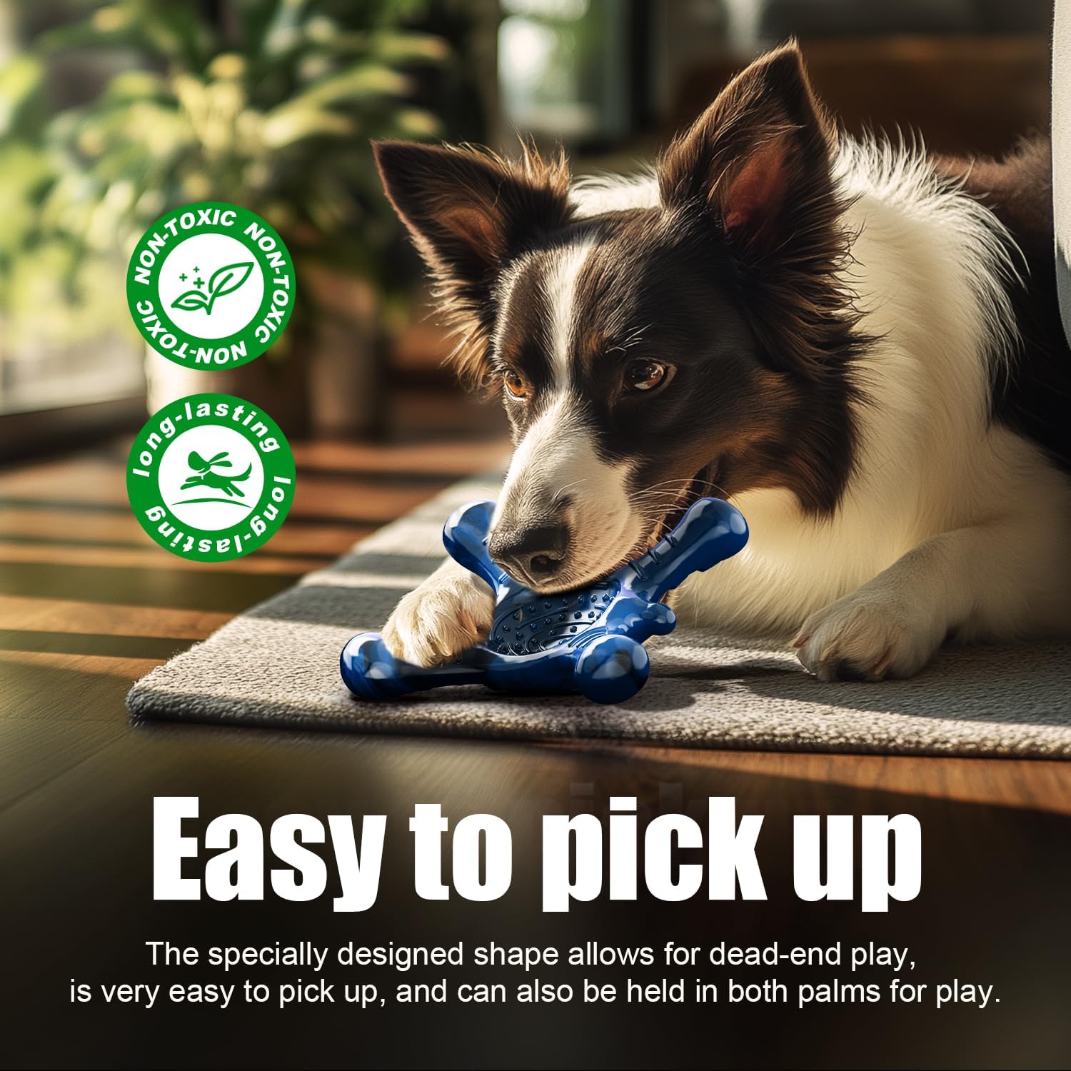 Dog Toys for Small Dogs, Nylon Indestructible Dog Toy for Small Dogs, Hedgehog Puppy Chew Toys with Bacon Flavor,Long Lasting, Puppy Teething Toys, Blue