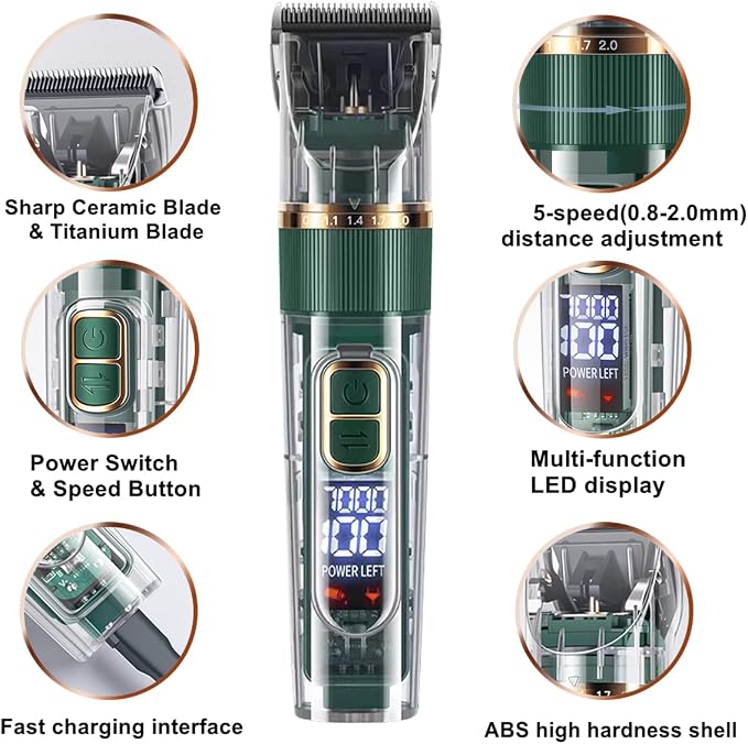 Dog Hair Clippers, Dog Grooming Clippers Kit - Image 3