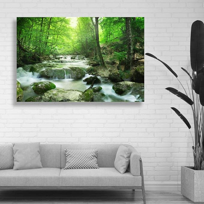 SIGNWIN-Canvas Wall Art-Sunshine in The Forest -Canvas Prints Home Artwork Decoration for Living Room,Bedroom - 32x48 inches