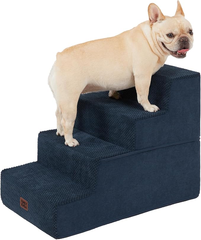 EHEYCIGA Dog Stairs for Bed 18" H, 4-Step Dog Steps for High Bed, Pet Steps for by EHEYCIGA
