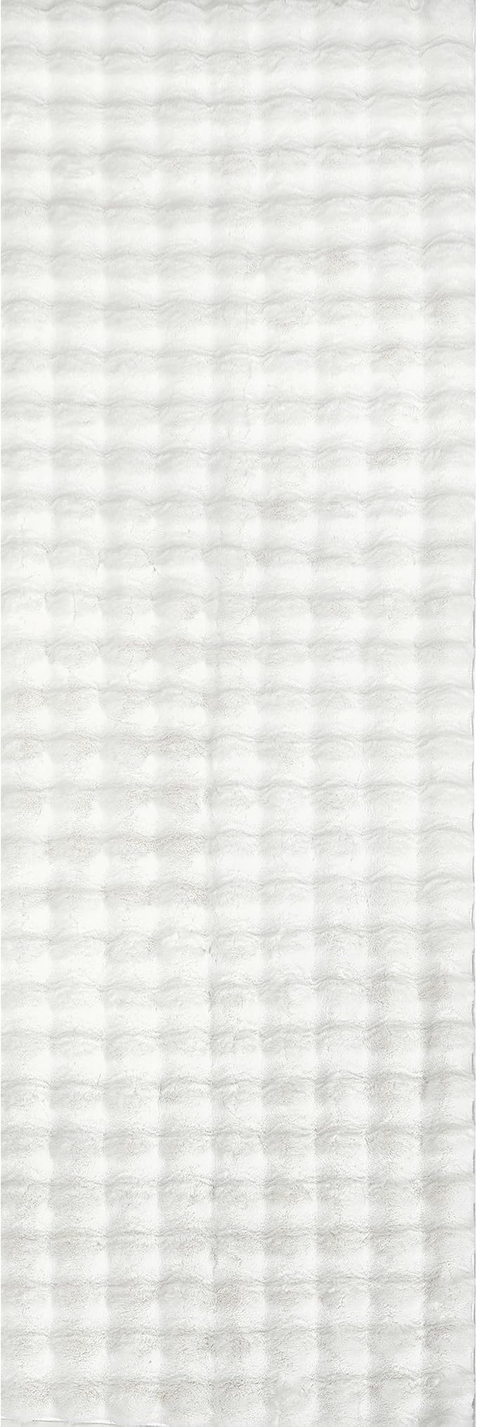 nuLOOM Jeni Off-White, 2'6" x 10', Solid Faux Rabbit, Fluffy and Cozy, High Traffic, Stain Resistant, Easy Clean, Durable Washable Runner for Bedroom, Living Room, Dining, Den, Foyer, Entryway