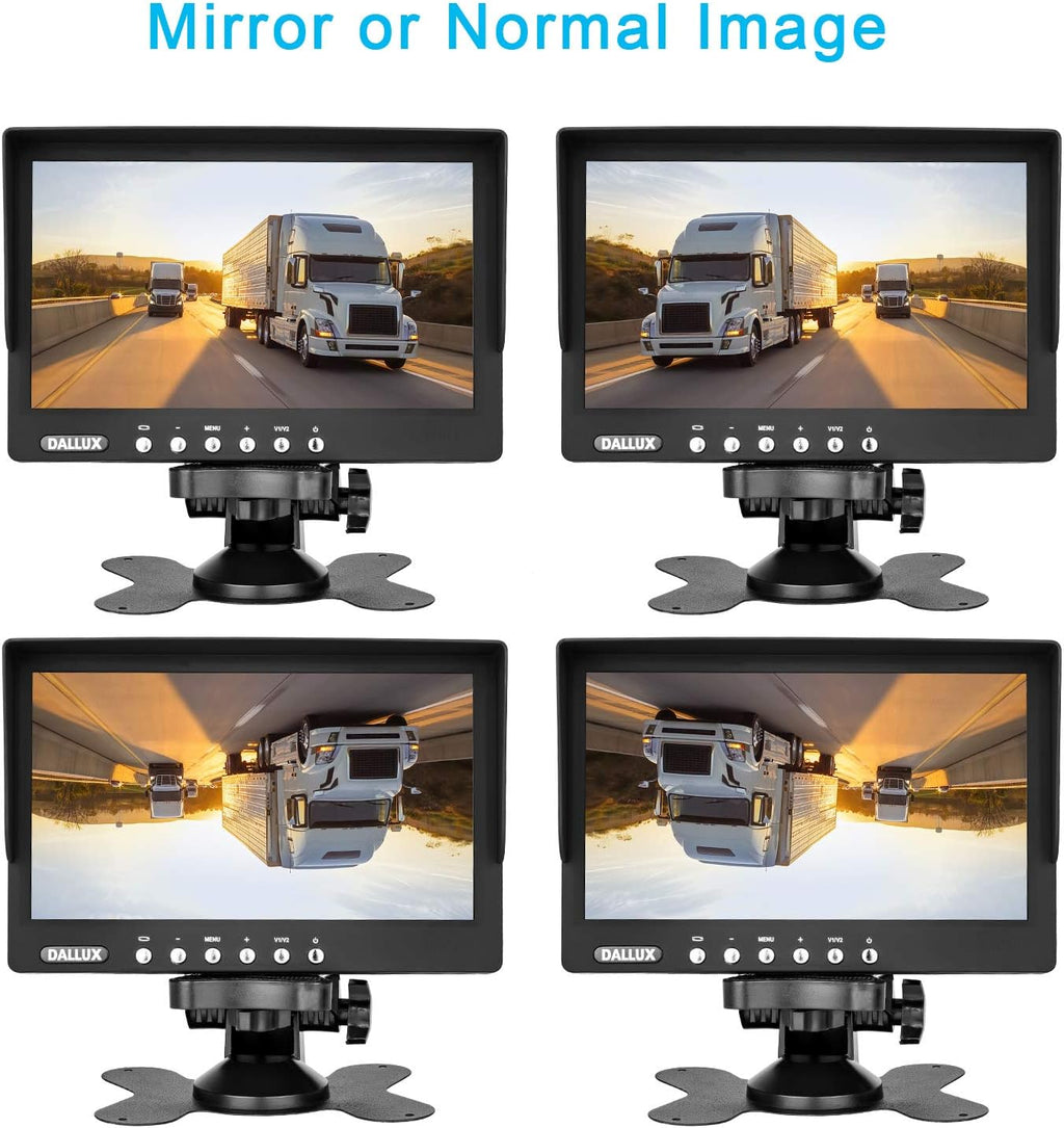 Truck Backup Camera Monitor kit,Heavyduty Vehicle Waterproof Night Vision Wide Angle Rearview Cab Cam+7 inch Screen+66ft Extension Cable for Bus/Van/Fifth Wheel/Trailer/RV/Camper/Pickup/(12V-24V)