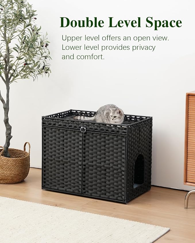 SETVSON Cat Litter Box Enclosure Furniture, Hidden Litter Box, Cat Litter Box - Image 2
