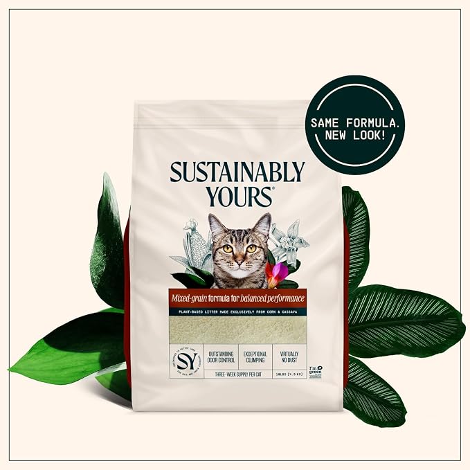 Sustainably Yours Natural Cat Litter, Mixed-Grain Formula, Exceptional Clumping - Image 8