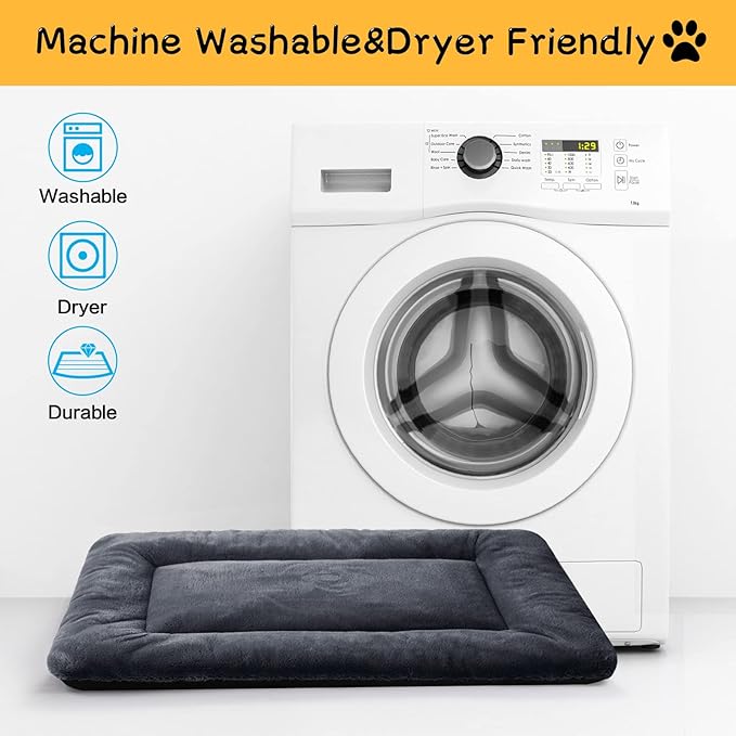 Dog Beds Crate Pad for Medium Dogs Fit Dog Crates, Washable & Anti-Slip Kennel - Image 6