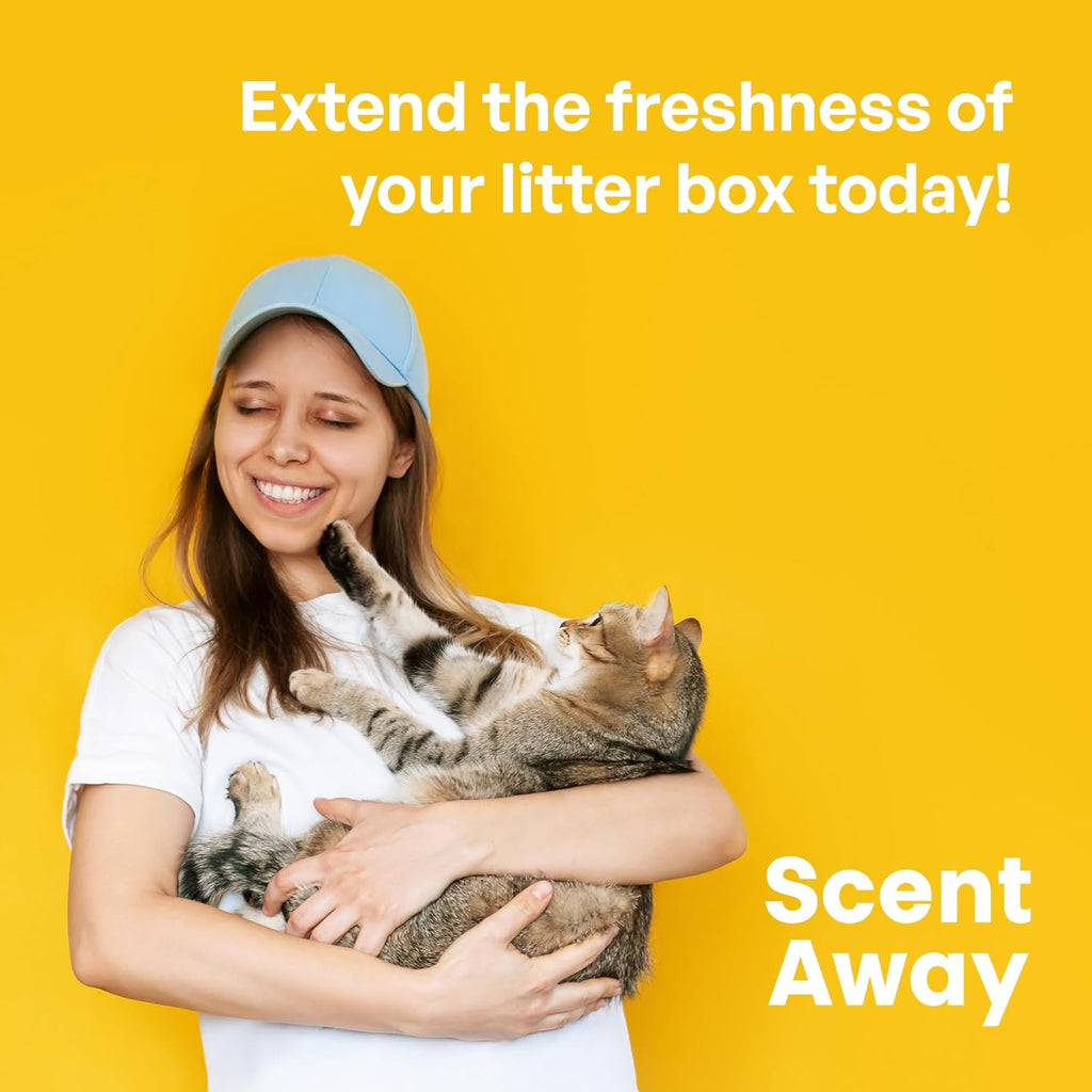 Cat Litter Deodorizer | Litter Box Odor Eliminator | Fragrance-Free with Active Carbon | Eliminates Cat Odors and Smells to Keep Your Home Fresh and Clean (Pack of 3)