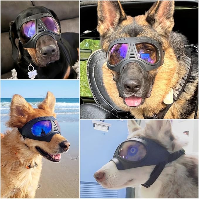 Namsan Clear Dog Goggles for Large Dogs, Wide Snout & Soft Frame, Tactical - Image 2