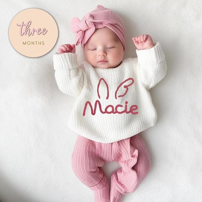 Monthly Baby Milestone Maker Discs, Baby Milestone Signs for Newborn Baby, Hello World Newborn Sign for Baby Girl & Boy, Baby Announcement Sign for 1-12 Month, Milestone Wooden Circles (Pink)