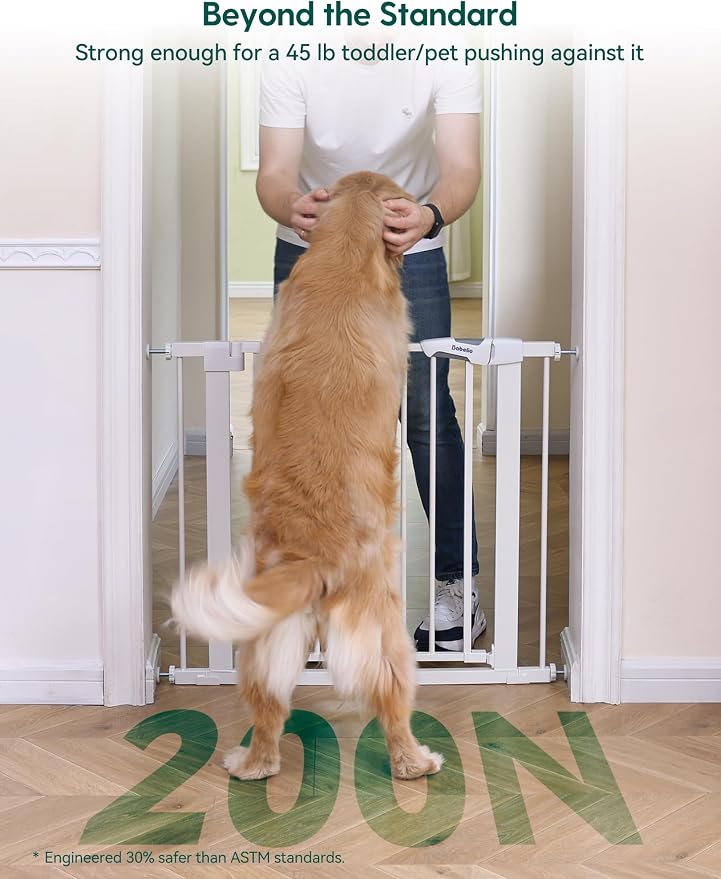 Babelio Baby Gate for Doorways and Stairs, 36“ Tall Pet Gate, PressGuard P7 - Image 2