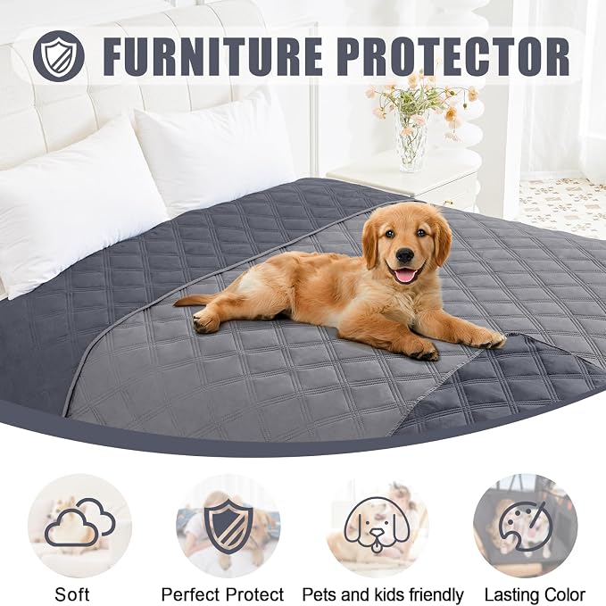 Smiry Waterproof Dog Bed Cover Blanket 52x82, Soft Reversible Pet Blanket - Image 8