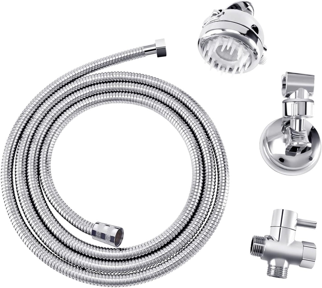 Pet Shower Set with 8.2ft Hose for Bathroom Shower Arm (Suction Holder)
