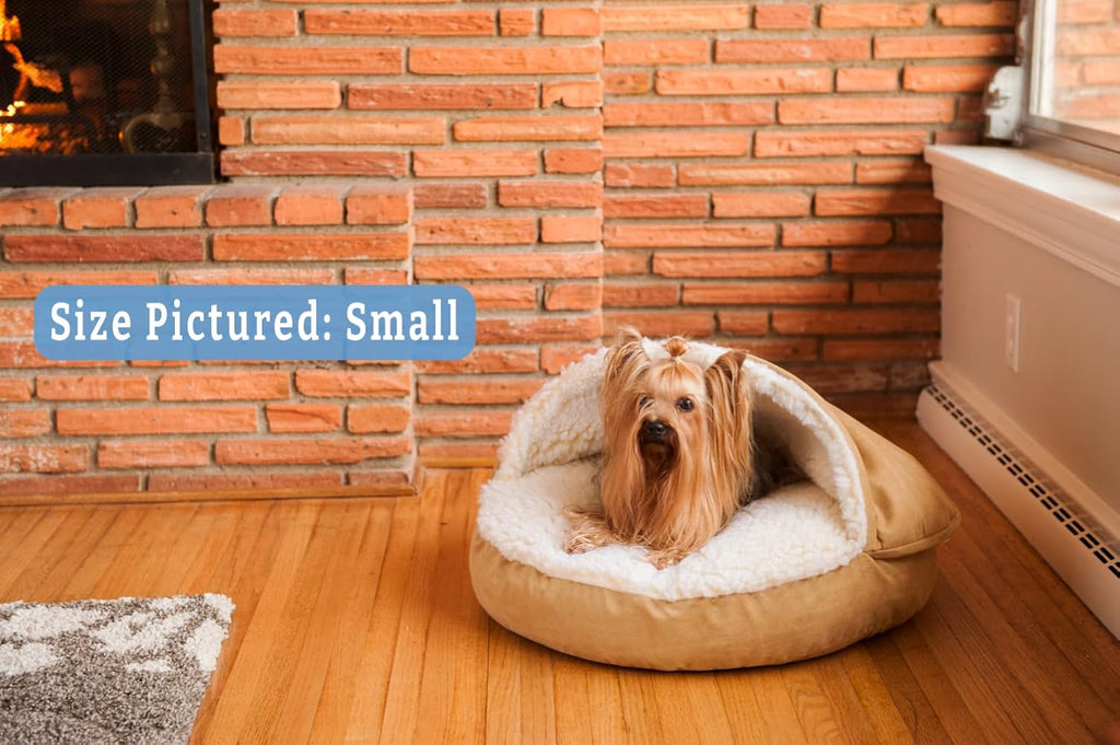 Snoozer Luxury Cozy Cave, Camel, Small