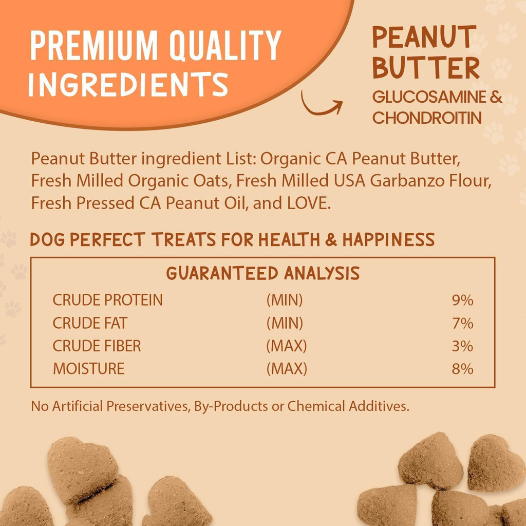 The Much-Loved Dog!™ Peanut Butter Dog Treats – Natural Biscuits for Small Dogs & Large Breeds – Healthy Puppy Treats for small dogs Made in USA, Training Snacks for All Breeds (3 Pack, Peanut Butter)