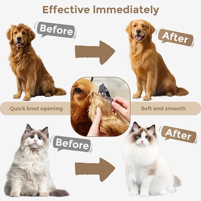 3-in-1 Professional Pet Shedding Dematting Comb - Image 2