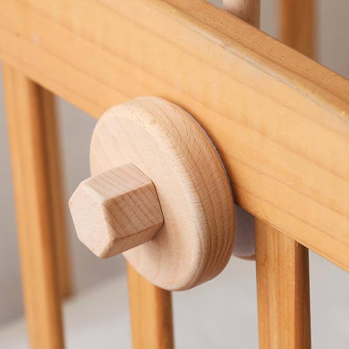 Baby Crib Mobile Holder - Wooden Mobile Arm for Crib,Mobile Crib Hanger (Wooden Arm)， 360° Adjustable,Mobile Hanger for Crib Baby Boy Girl Nursery Decor