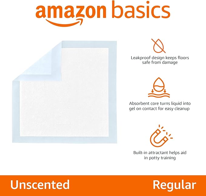 Amazon Basics Leak-Proof Dog and Puppy Potty Training Pee Pads - Image 2