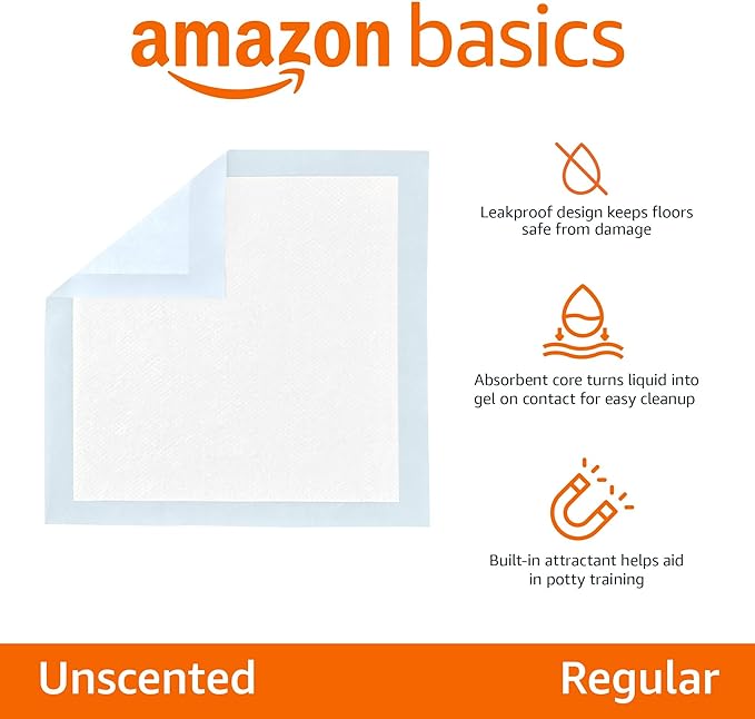 Amazon Basics Leak-Proof Dog and Puppy Potty Training Pee Pads - Image 2