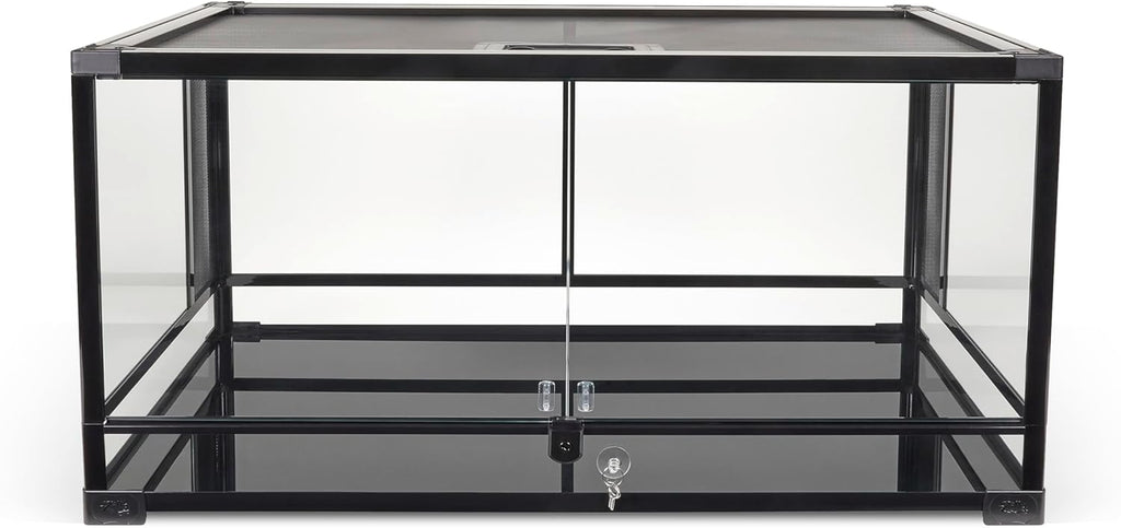 Zilla QuickBuild Reptile 40 Gallon Glass Terrarium Habitat with Swing Door For Geckos, Snakes, Lizards, Frogs, Turtles, and Tortoises, 36" x 18" x 18"