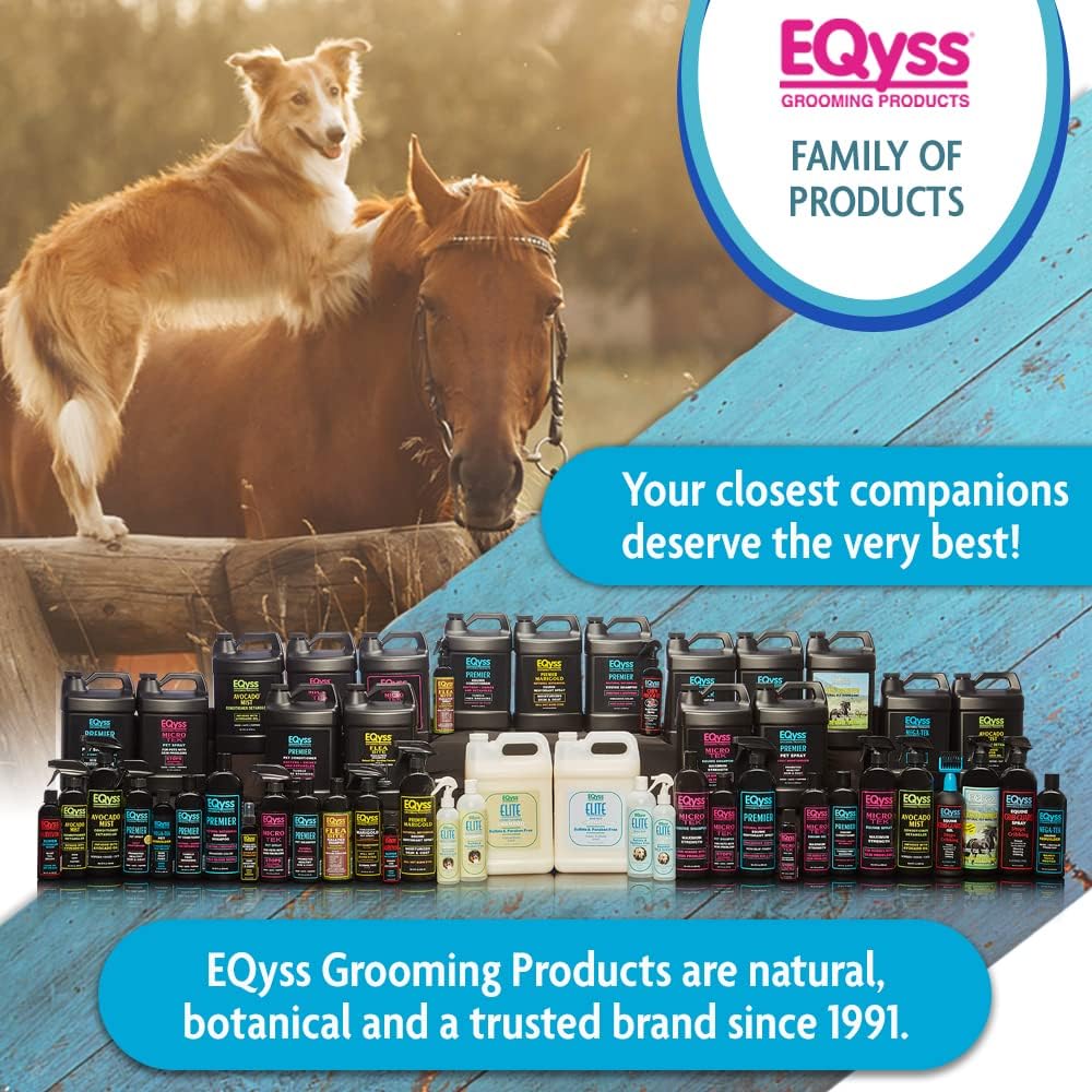 EQyss Micro-Tek Equine Itch Relief Shampoo - Soothes Irritated Skin, Stops Itching, Scratching, Rubbing - for all Horses, Ponies, Mares, Foals (32 oz)