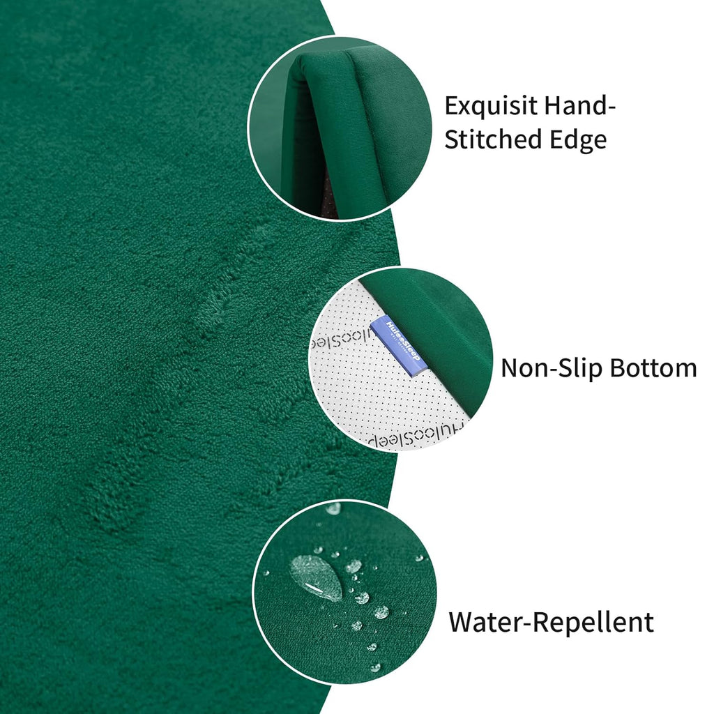 Baby Play Mat for Floor,1.3" Thick Memory foam Tummy Time Mat for Toddlers,Infants,kids,Water-Repellent Soft Nursery Rug ,79"×118" Extra Large Non Slip for Crawling&Yoga,Tatami Style for Living Room(Dark Green)