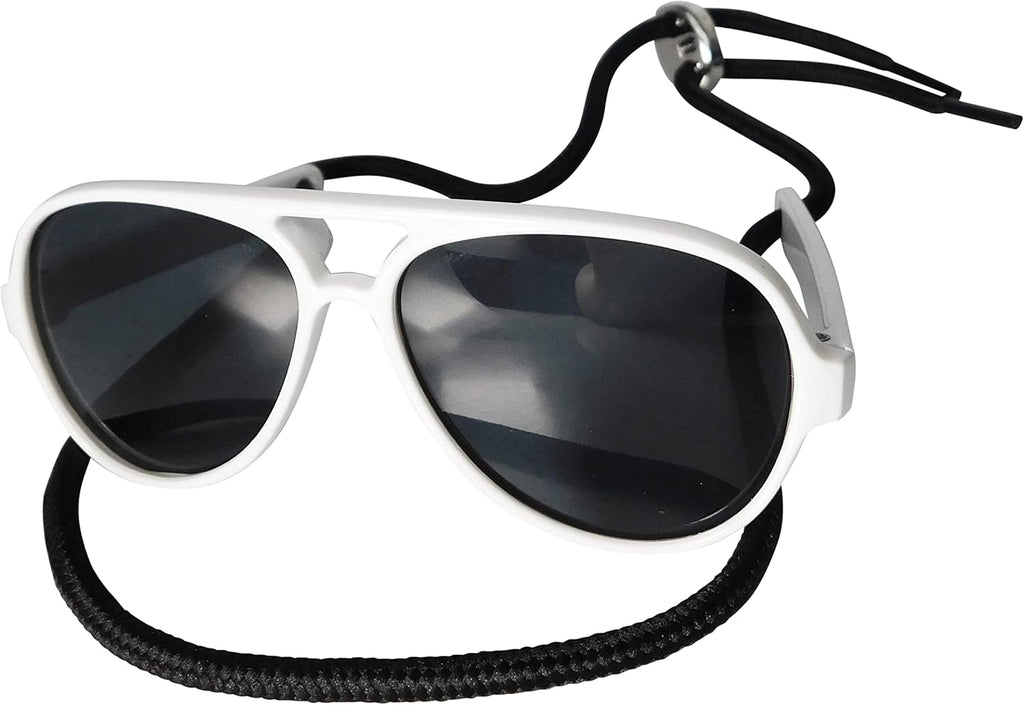 G029 Dog Cat Pet Aviator Sunglasses Glasses for Small Breeds up to 15lbs (White)